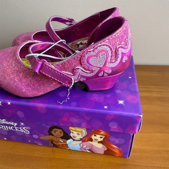 Disney‎ Princess Purple Glitter Ballet Shoes Toddler Girl's Size 7 New - Picture 6 of 6